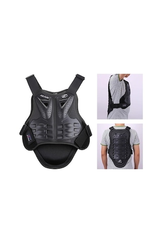 Trendooze Suntek Dirtbike Siyah M Için Motosiklet Koruma Yelek Omurga Df