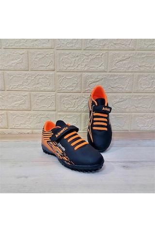 Kinetix Bruno Tf Siyah Turuncu Cırtlı Çocuk Futbol Halısaha Spor Ayakkabı 001