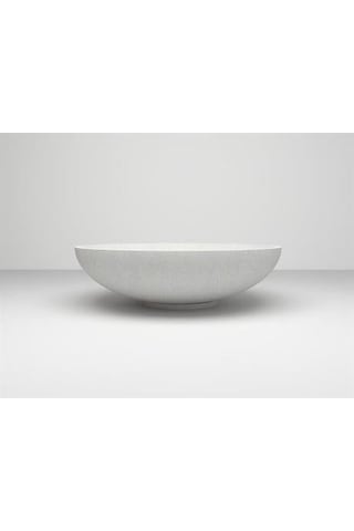 Nuano Consept Yaylak Serisi Yuvarlak Saksı Beyaz 90x25
