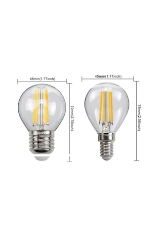 Sones 6 Adet/kutu G45 Ampul Led Lamba Armatürü Aydınlatıcı Vintage Filament Işıklar, Stil: Şeffaf Küçük Vida 220v 4w