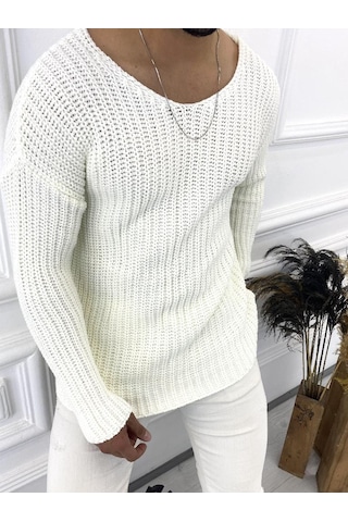 Elku Moda Elkumoda Kazak Oversize Triko Bol Kesim Salaş Kazak-2823