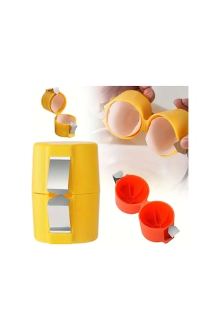 Qerhome Pratik Yumurta Kabuğu Kırıcı, Haşlanmış Yumurta Kabuğu Kırıcı, Yumurta Sarısı Ayırma Aparatı Renkli