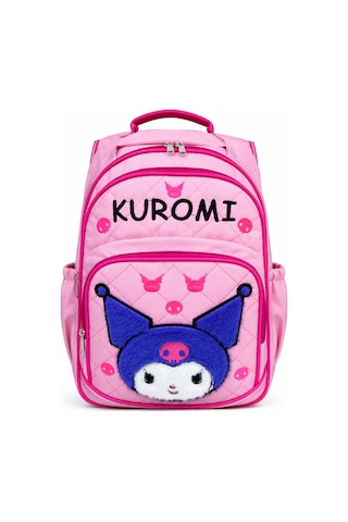 Miço Kids Kuromi Peluş Kapitone Kız Çocuk Okul Çantası Pembe