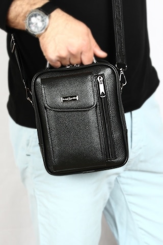 Bay Pablo C76 Siyah Çelik Kasalı El Ve Omuz Askılı Erkek Çanta