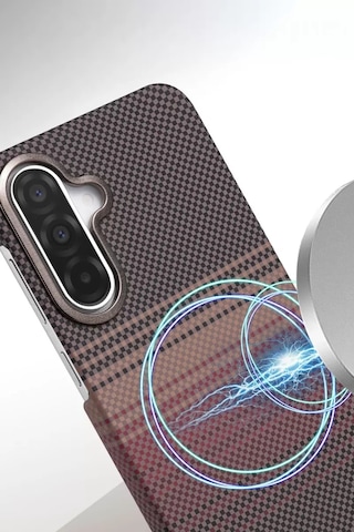 Newface Samsung Galaxy Uyumlu A56 Vega Magsafe Kapak - Çöl Titanyum Kahverengi