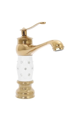 Fleko Gold Taşlı Lavabo Bataryası