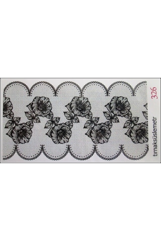 Dantelli Gül Tırnak Sticker Tırnak Dövme Nail ART 326