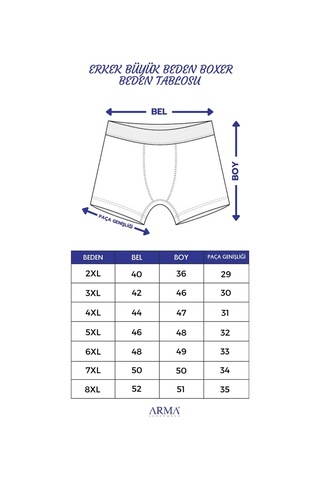 Astrid T Premium Penye İç Çamaşırı Klasik Model Geniş Kalıp 3'lü Paket Erkek Büyük Beden Boxer Siyah Siyah-3