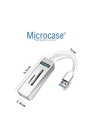 USB 3.0 Çoğaltıcı Hub Kart Okuyuculu 5in1 USB OTG SD/TF - AL3573