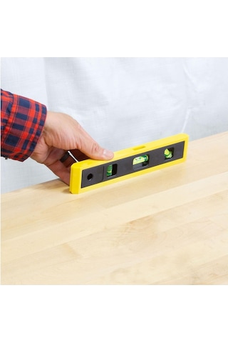 Aee Portatif Mini Su Terazisi 23 Cm 3 Gözlü Torpedo Level / Profesyonel İnşaat Ölçüm Aleti / Dayanıklı Ve