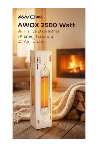 Awox Ecotec Infrared Beyaz 2500 W-ayaklı-duvar Monte Aparatlı-enerji Tasarruflu-geniş Alan Etkisi 1