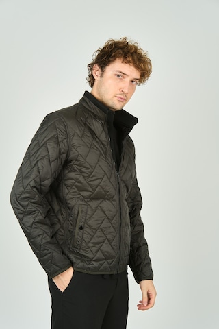 Allegro Erkek Dik Yaka Fermuarlı Cep Detaylı Kapitone Mont 4355 Haki Haki