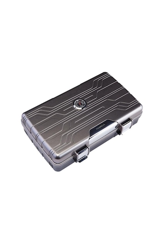Parmida Gümüş Seyahat Tipi Humidor Puro Kutusu - Tr5487