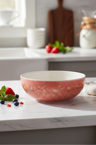6'lı Coupe Shape Rosa Kase 18 Cm Şık Ve Modern Porselen Kase Krem