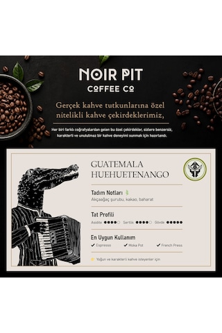 Noir Pit Coffee Co. Guatemala Ve Dark Italian Çekirdek Kahve 2x250 G Diğer