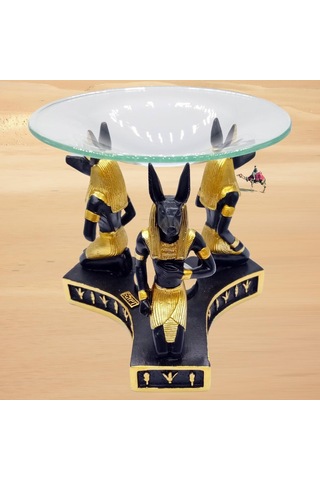 Anubis Buhurdanlık Esansiyel Yağ Brülörü Antik Mısır Firavun