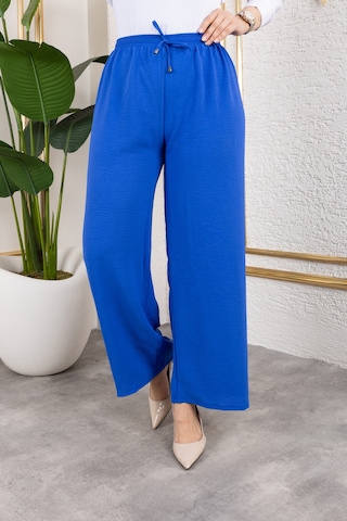 Beli Lastikli Salaş Ayrobin Pantolon - Mavi / A0103 Mavi