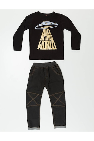 Denokids Mushi Ufo Denim Erkek Çocuk Takım Çok Renkli