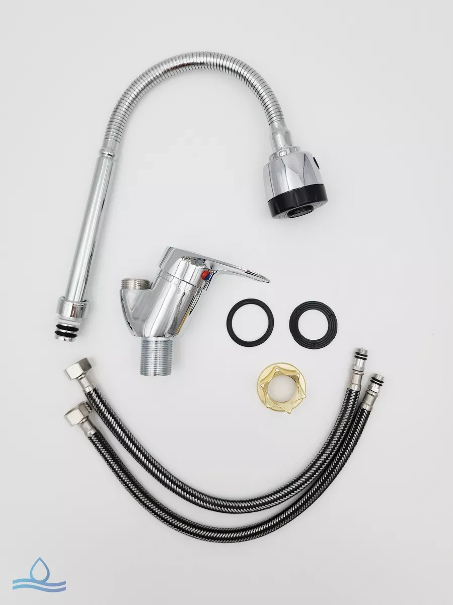 Santehvill' Mutfak İçin Esnek Duş Başlıklı Batarya. 236201371 Krom