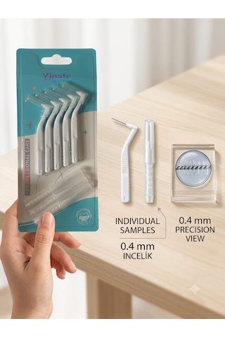 Hannah L Tipi Arayüz Fırçası 5'li Set Diş Teli Ve Protez İçin Profesyonel Ağız Bakım Fırçası,kapaklı, Ergonomik Saplı Diş Arası Temizleyici