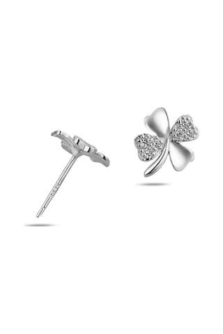 Brezza Lusso Jewelry Gümüş 4 Yaprak Yonca Bayan Gümüş Küpe