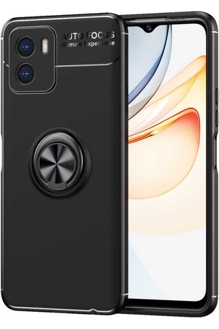 Vivo Y15S Kılıf Zore Ravel Yüzüklü Silikon Kılıf