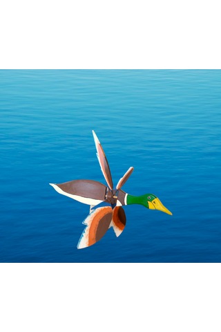 Yaban Ördeği Tamamı El Yapımı Ahşap Rüzgar Gülü Dış Mekan Dek...