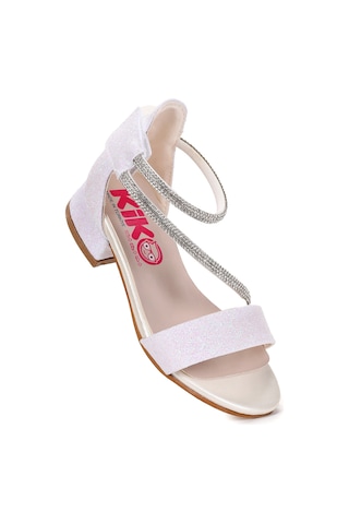 Kiko Kids Yada Kum Simli Kız Bebek 2 Cm Topuklu Sandalet Abiye Ayakkabı Sedef Sedef