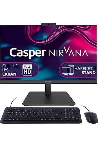 Casper Nirvana A6H.1370-BV05X-V i7-13700 16 GB 500 GB NVMe SSD 23.8" Dos AIO Masaüstü Bilgisayar
