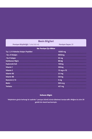 Suda Collagen Multiform Sambacus Aromalı Kolajen 40mlx30 Shot 10000 Mg