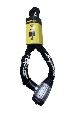 Raptor Bisiklet Anahtarlı Zincir Kilit 90cm - 6mm Kalınlık