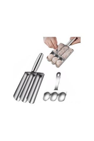 Maiyame 304 Paslanmaz Çelik Elden Tutulan Elverişli Toplama Köfte Kalıbı - Üç Satırlı, Hızlı Şekillendirme Ve Temiz Kullanim Diğer