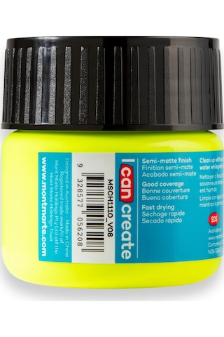 Akrilik Renkli Boya Signature 100ml - Fluoro Yellow Çok Renkli