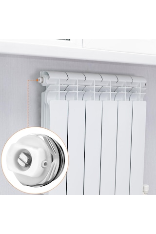 Panel Radyatör Petek Hava Alma Pürjör Tahliye Tapası Metal Dayanıklı Kolay Kullanım 19mm 21mm