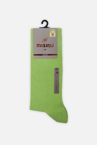 Mısırlı Erkek Organik Pamuklu Tekli Yeşil Soket Çorap Yeşil