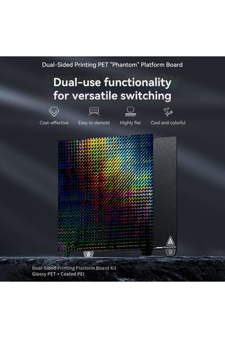 Geeroyoo Creality Ender Serisi İçin Pet+peı Kaplamalı Çift Taraflı Yazdırma Platformu - 235x235mm