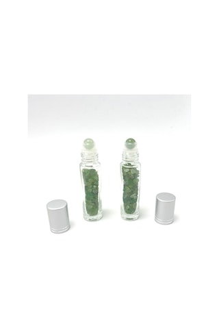 Yıldız Doğal Taş Sertifikalı A+nturin Doğal Taş Esans Şişesi + Roller Masaj Aleti 10 ML