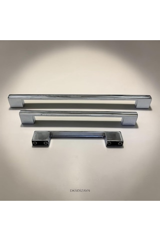 5 Adet Nergis Krom Dolap Kulpu 4 Delikli Çift Ölçülü Metal Mobilya Kulpu 96 128/160 192/224 256 Mm 96- Diğer