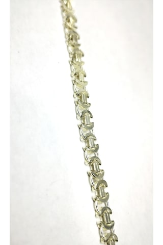 Omar Silver Erkek Euro 5,5 Mm Beyaz Gümüş Bileklik