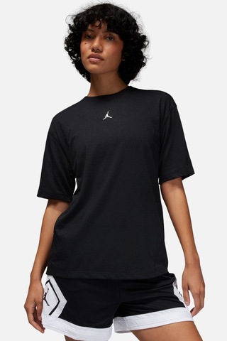 Nike Jordan Diamond Jumpan Women S Loose Fit Top T-shirt Kadın Bol Kalıp File Detaylı Tişört Siyah