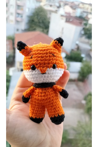Amigurumi Tilki Anahtarlık Aksesuar Küçük Prens Tilkisi Oyuncak