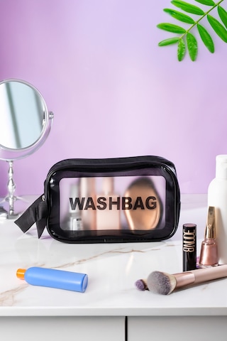 Porsima 3140 Şeffaf Seyahat Ve Makyaj Çantası Su Geçirmez Organizer Washbag 21x13cm