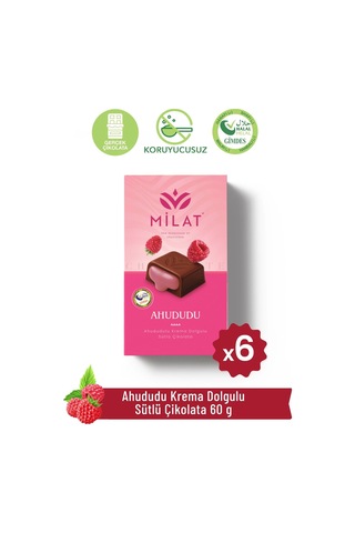 Milat Ahududu Dolgulu Sütlü Çikolata 6 60 G Milat Ahududu Dolgulu Sütlü Çikolata 6 60 G