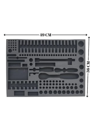 1/2" Ve 1/4" Lokma Takımı Uyumlu Eva Sünger Organizer