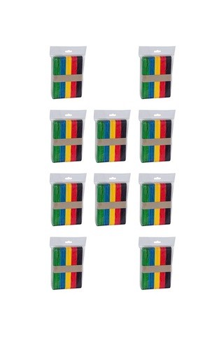 Abeslang Renkli Geniş Dil Basacağı Ahşap 500 Adet 50li 10 Paket