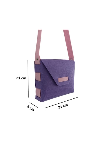Kız Çocuk Omuz Çantası Keçe Sağlıklı Dikişsiz Etkinlik Günlük Çanta Mor-pembe Mor
