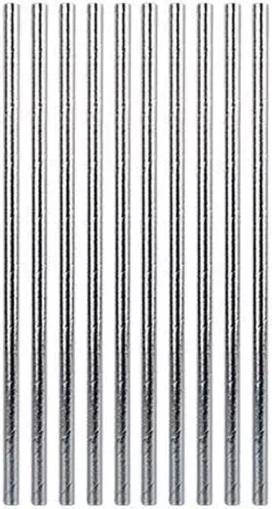 Hombey Gümüş Renkli 100'lü Paket, Yiyecek Dereceli, Çevre Dost, Sert Ve Hafif, Nikah, Parti, Banket Dekorasyonu İçin Altın Folyo Kağıt Pipetler