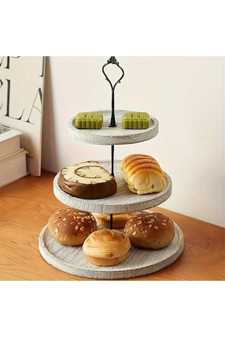 Willowhaven Eski Beyaz 2-3 Katlı Rustik Ahşap Kek Standı Pasta Sunumu Parti Dekor