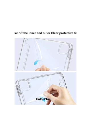 Apple Uyumlu iPad Pro 12.9 3./4./5./6. Nesil Kılıf Kalem Bölmeli Akrilik Şeffaf Ayrılabilir Case 2018-2022 Kılıf