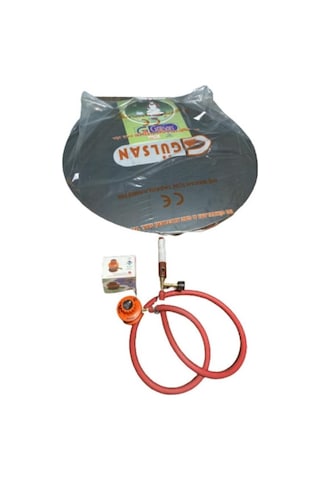 Tüplü Sac Ocak 50 Cm Ekmek Yufka Sacı Hortum Dedantörlü Set